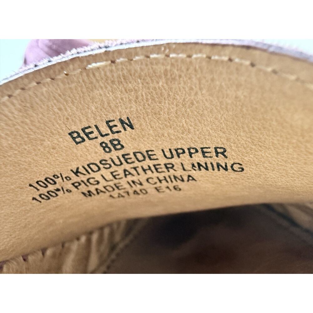 Women’s Ralph Lauren Suede Loafers Size 8B Driving Shoes Work Wear Burgundy - Picture 5 of 7